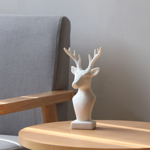Christmas Deer Head Home Interior Figurine - Belly Pots