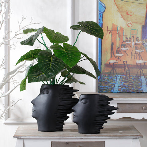 Minimalist Abstract Head Figurine Vase - 2/4pcs - Belly Pots