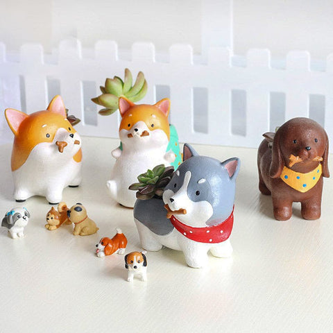 Dachschund Puppy Planter for Succulents - 1pc - Belly Pots