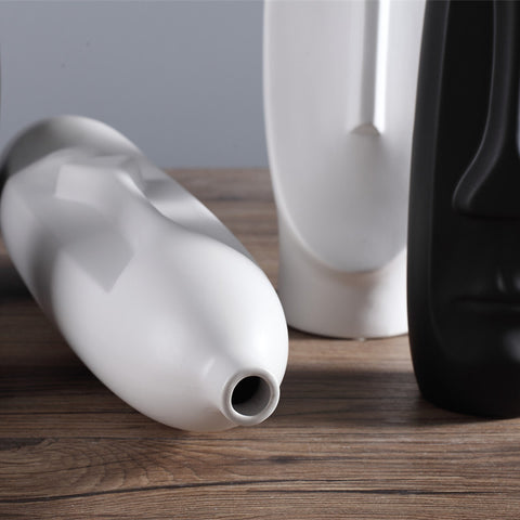 Minimalist Abstract Head Ceramic Vase - 1/6 pcs - Belly Pots