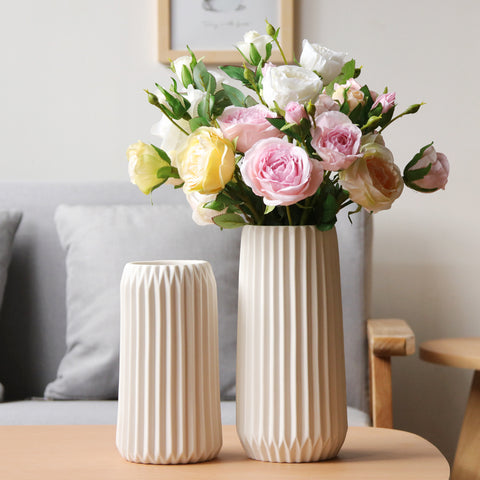 Modern Paper Folding Design Vase - 1pc - Belly Pots