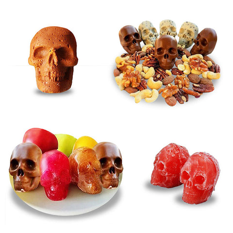 Creative 4 Hole Skull Mold Silicone Ice Tray - Belly Pots