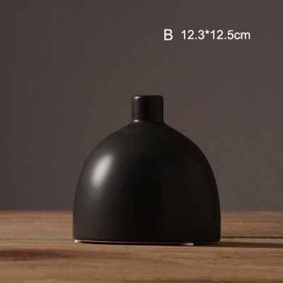 Modern White /Black Ceramic Vase - Belly Pots
