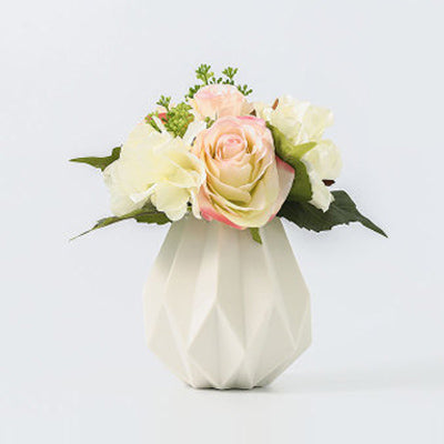 Modern Mini Striated Ceramic Vase - Belly Pots