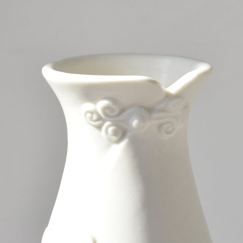 White Matte Ceramic Flower Vase - Belly Pots