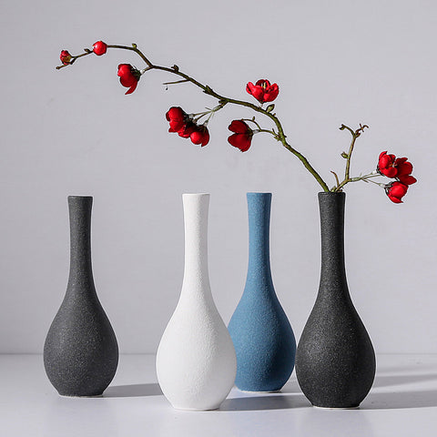 Modern Grind Ceramic Vase - 1pc - Belly Pots