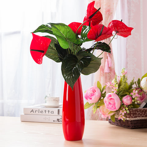 Red Heart Ceramic Vase - Belly Pots