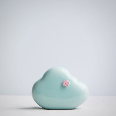 Creative White Clouds Ceramic Vase - Belly Pots
