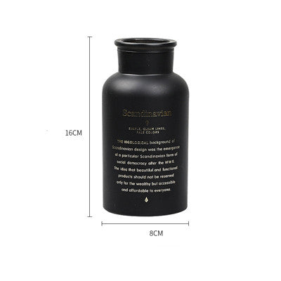 Nordic Black Glass Vases - Belly Pots