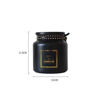 Nordic Black Glass Vases - Belly Pots