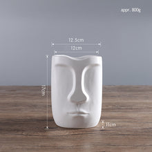 Minimalist Abstract Head Ceramic Vase - 1/6 pcs - Belly Pots