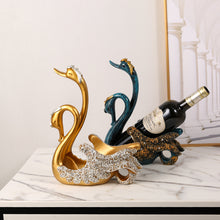 Luxury Simple Creative Crafts Decoration Home Restaurant Wine Cabinet Champagne Swan Red Wine Display Rack