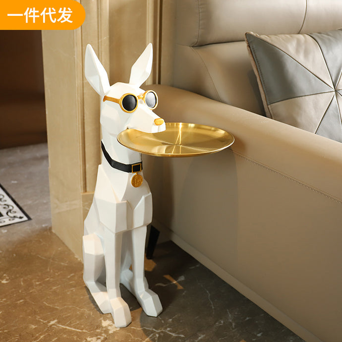 Hot Selling Landing Dog Housewarming Gifts Luxury Style Living Room Doberman Pinscher Decoration