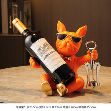 Creative Light Luxury High-End Living Room Bulldog Red Wine Glass Rack Wine Cabinet Decoration