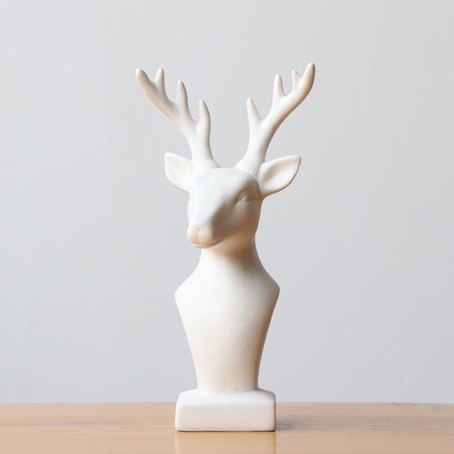Christmas Deer Head Home Interior Figurine - Belly Pots