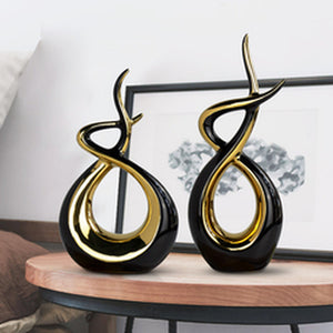 Hot Selling Design Living Room Hotel Decors Luxury Gold Decoration Ceramic Modern Home Decor