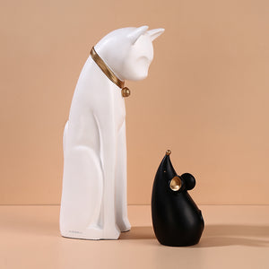 2022 Hot Selling Interior Decoration,Light Luxury Decoration Modern Pop Art Cat and Mouse Craft Resin Sculpture Statue