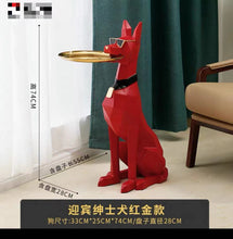 Hot Selling Landing Dog Housewarming Gifts Luxury Style Living Room Doberman Pinscher Decoration