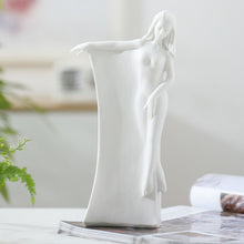 Light Luxury Creative Nordic Vase White Creamic Women Body Sharp Vasen Blume 2023 New Arrival Woman Body Vase
