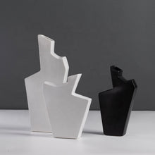 Nordic Trendy Pure White Unique Square Shape Ceramic Home Decor Vase