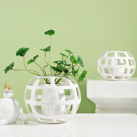 Ceramic Interior Decor Vase Modern Luxury Home Decoration New Design White Floor Vase for Interior