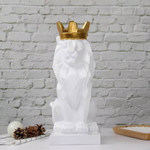 Lion Light Luxury Nordic Decoration Ornament Modern Tabletop Resin Crafts Ornaments Geometric Section Decor Gold Lion