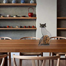 Metal Cat Wine Cork Holder - Belly Pots