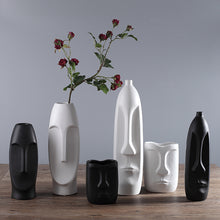 Minimalist Abstract Head Ceramic Vase - 1/6 pcs - Belly Pots