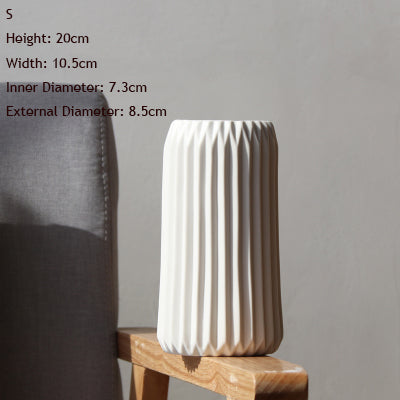 Modern Paper Folding Design Vase - 1pc - Belly Pots
