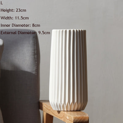 Modern Paper Folding Design Vase - 1pc - Belly Pots