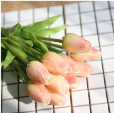 Tulips Artificial Flowers for Home & Wedding decoration - Belly Pots