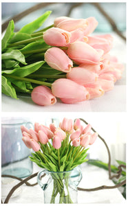 Tulips Artificial Flowers for Home & Wedding decoration - Belly Pots