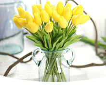 Yellow Tulips Artificial Flowers for Home & Wedding decoration - Belly Pots