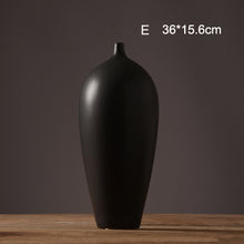 Modern White /Black Ceramic Vase - Belly Pots