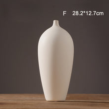 Modern White /Black Ceramic Vase - Belly Pots