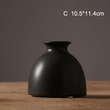 Modern White /Black Ceramic Vase - Belly Pots