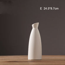 Modern White /Black Ceramic Vase - Belly Pots