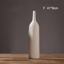 Modern White /Black Ceramic Vase - Belly Pots