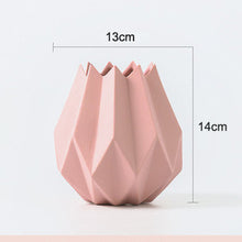 Modern Mini Striated Ceramic Vase - Belly Pots