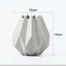Modern Mini Striated Ceramic Vase - Belly Pots