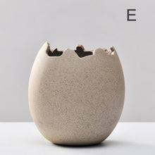 Mini Imitation Eggshell Coarse Ceramic Vase - Belly Pots