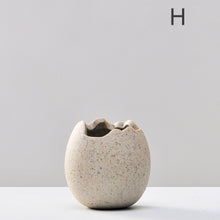 Mini Imitation Eggshell Coarse Ceramic Vase - Belly Pots
