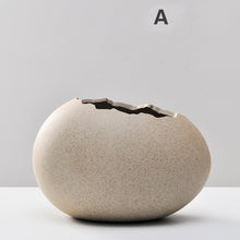 Mini Imitation Eggshell Coarse Ceramic Vase - Belly Pots