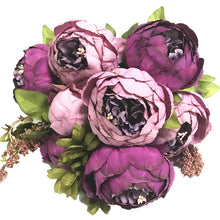 Artificial Peony Silk Flowers Bouquet - Belly Pots