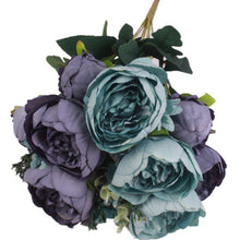Artificial Peony Silk Flowers Bouquet - Belly Pots