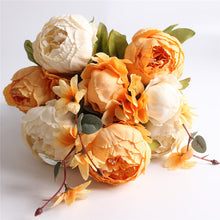 Artificial Peony Silk Flowers Bouquet - Belly Pots