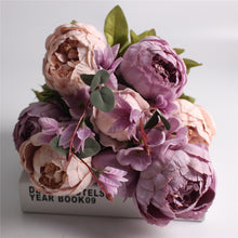 Artificial Peony Silk Flowers Bouquet - Belly Pots