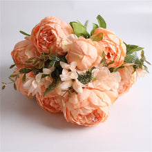 Artificial Peony Silk Flowers Bouquet - Belly Pots