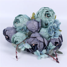 Artificial Peony Silk Flowers Bouquet - Belly Pots