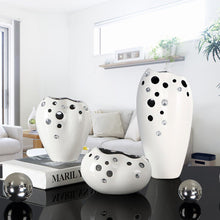 New Modern Rhinestone Ceramic Vase - Belly Pots
